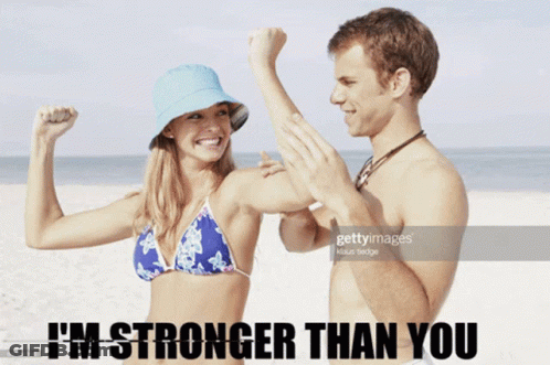Woman Flexing Muscles You Can Do It GIF