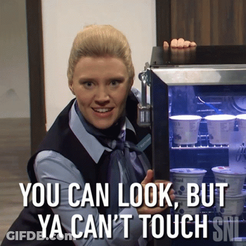 Woman Fridge Text You Can Look But Can't Touch Sni GIF
