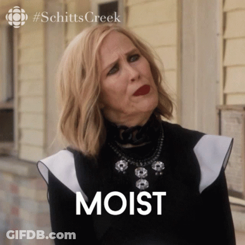 Woman From Schitt's Creek Says Moist GIF