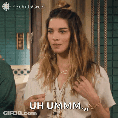 Woman From Schitts Creek Saying Uh Ummm GIF