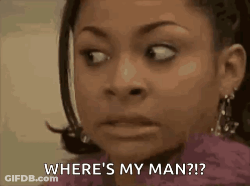 Woman Funny Face Asks Where Is My Man? GIF
