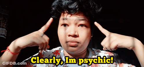 Woman Funny Face Clearly I'm Psychic GIF