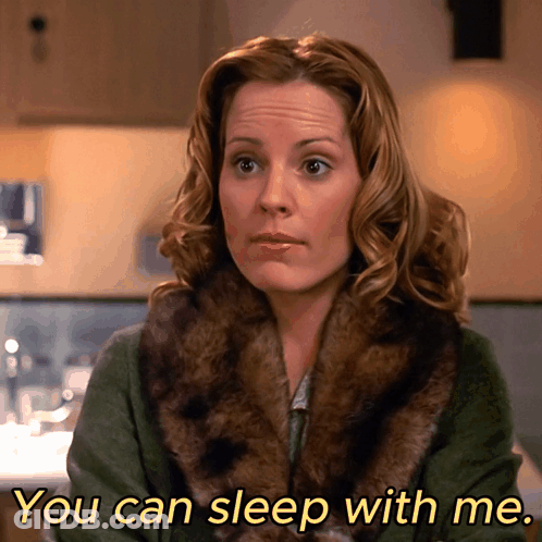 Woman Fur Coat You Can Sleep With Me GIF