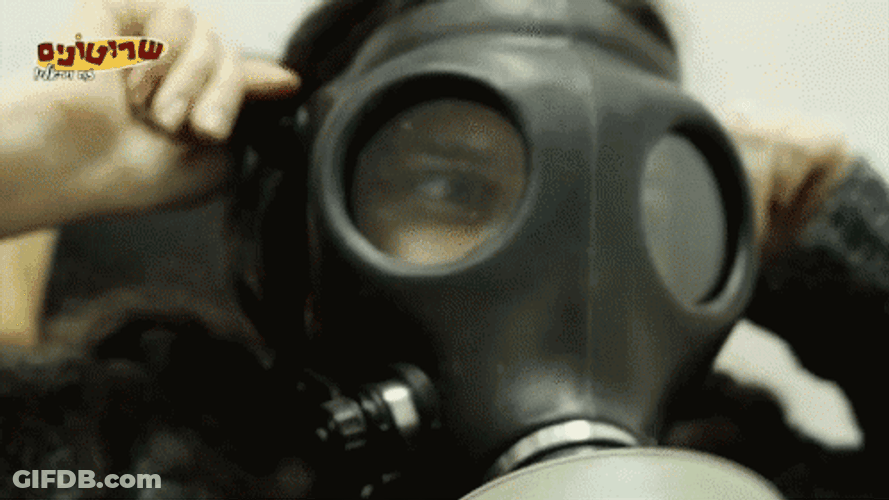 Woman Gas Mask Filters Air GIF