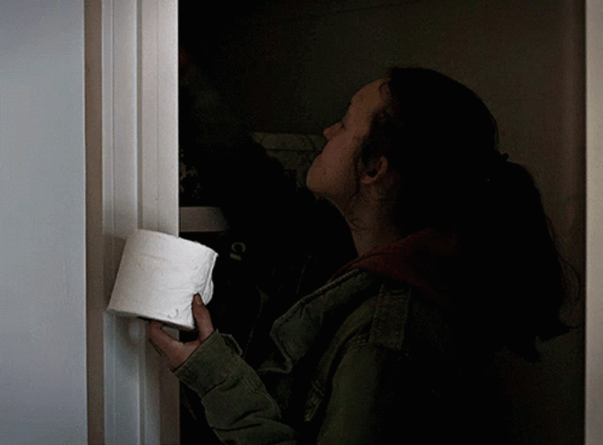 Woman Get The Toilet Paper GIF