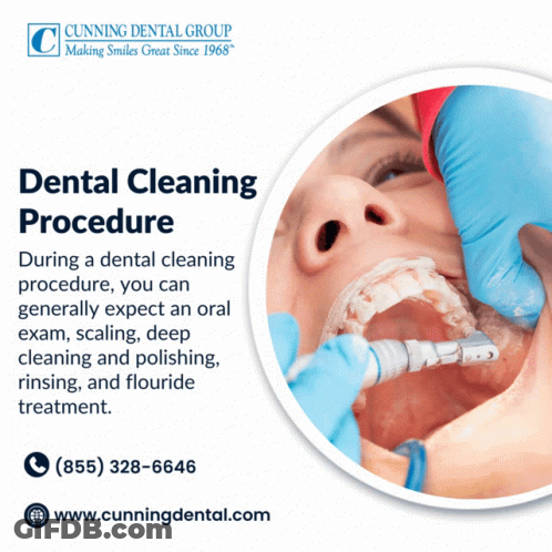 Woman Getting Dental Cleaning At Cunning Dental Group GIF