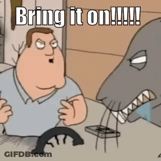 Woman Getting Hair Done Beside Hockey Player In Blue Jersey GIF