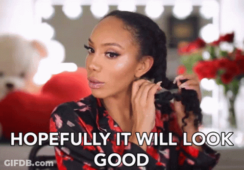 Woman Getting Hair Done Hopefully Looks Good GIF