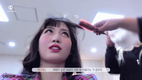 Woman Getting Hair Done With Red Brush GIF