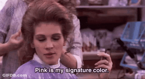 Woman Getting Hair Dyed Pink By Hairdresser GIF