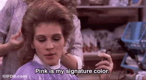 Woman Getting Hair Dyed Says Pink Is My Signature Color GIF