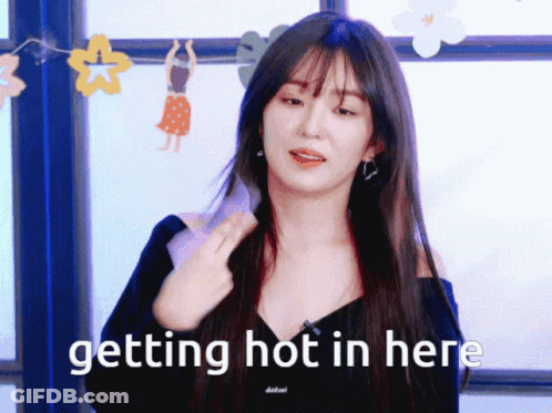 Woman Getting Hot In Here GIF