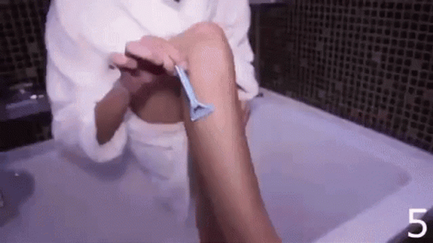 Woman Getting Ready Shaving And Waxing GIF