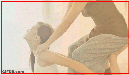 Woman Getting Thai Massage GIF