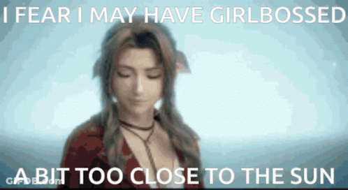 Woman Girlbossed Too Close To The Sun GIF