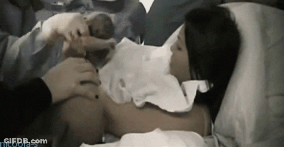 Woman Giving Birth GIF