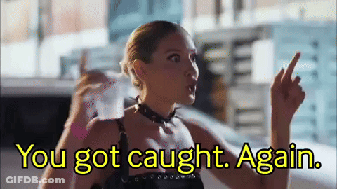 Woman Giving Middle Finger Caught Again GIF