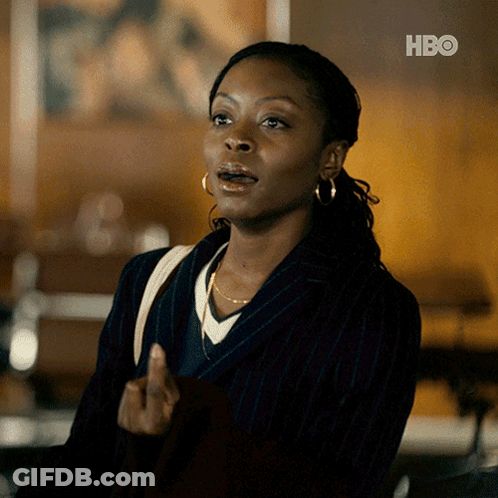 Woman Giving Middle Finger In Front Of HBO Logo GIF