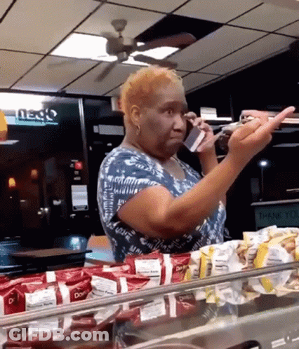 Woman Giving Middle Finger On Phone GIF