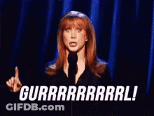 Woman Giving Middle Finger Saying Gurr GIF