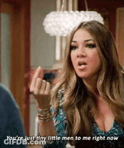 Woman Giving Middle Finger To Man GIF