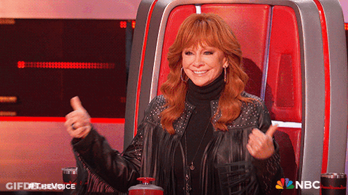 Woman Giving Thumbs Up In NBC Chair GIF