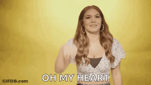 Woman Giving Thumbs Up Saying Oh My Heart GIF
