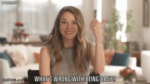 Woman Giving Thumbs Up Saying What's Wrong With Being Basic GIF