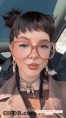 Woman Glasses Choker Hope Y'all Doing Well Love You GIF