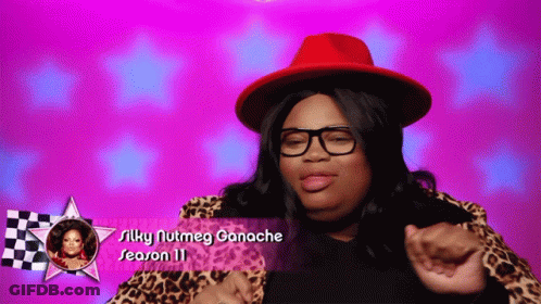 Woman Glasses Red Hat Silky Nutmeg Ganache Season 11 GIF