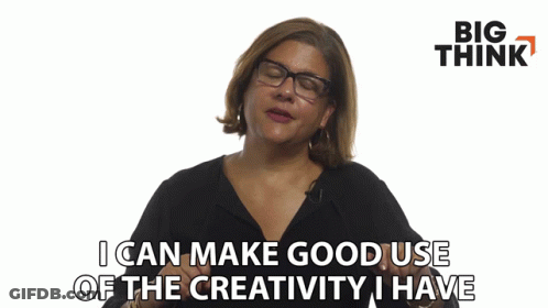 Woman Glasses Says I Can Make Good Use Of The Creativity I Have GIF