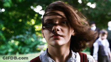 Woman Hair Blowing In Wind GIF
