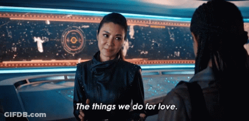 Woman Hand-Holding Saying Things We Do For Love GIF