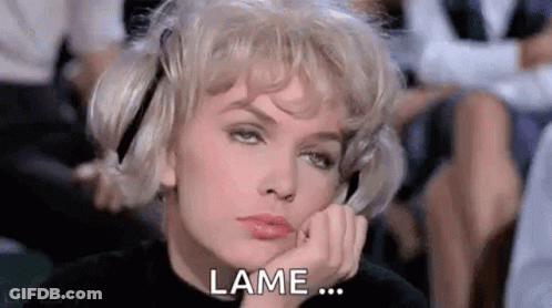 Woman Hand On Chin Lame GIF
