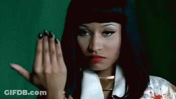 Woman Hand With Black Nails GIF