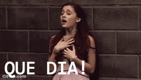 Woman Hands On Chest Brick Wall Que Dia GIF