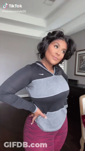 Woman Hands On Hips Saying TikTok GIF