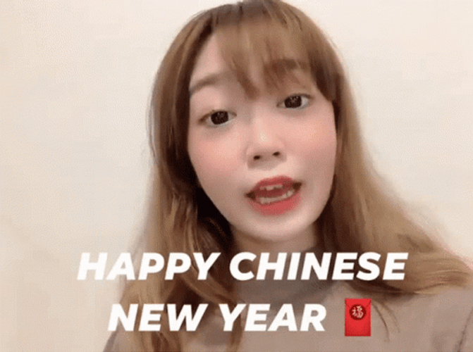 Woman Happy Chinese New Year GIF
