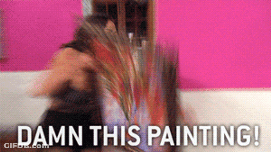 Woman Hates Painting GIF