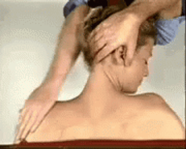 Woman Having A Neck Sensual Massage GIF