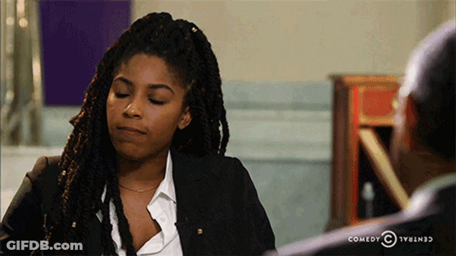 Woman Having No Words GIF