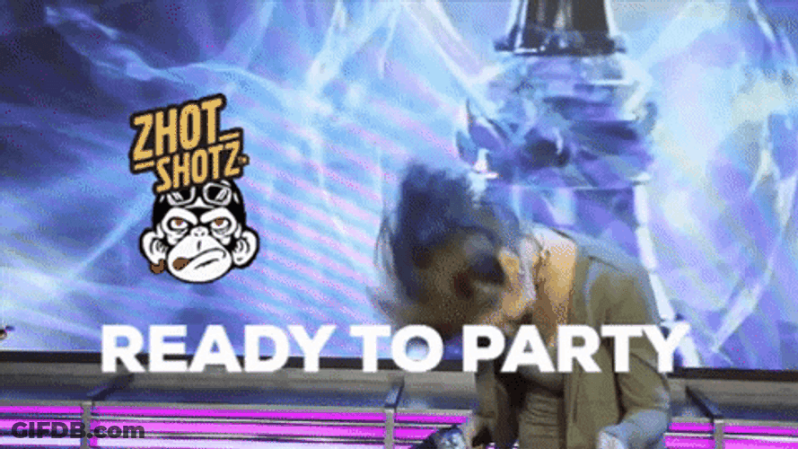 Woman Headbanging Ready To Party GIF
