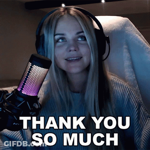 Woman Headphones Microphone Thank You So Much GIF