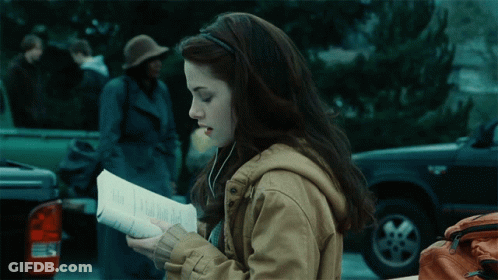 Woman Headphones Reading A On Paper GIF