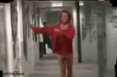 Woman High Fives Man Behind Fence With MLB.com GIF
