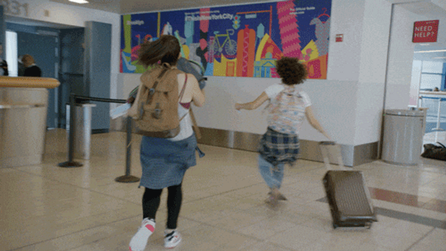 Woman Hit Airport Personnel With Slipper GIF
