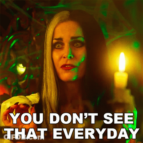 Woman Holding Apple Saying You Don't See That Everyday GIF