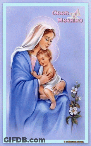 Woman Holding Baby Good Morning GIF