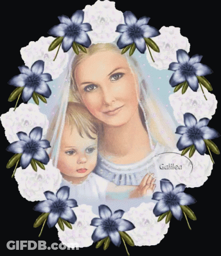 Woman Holding Baby With Name Galilea GIF