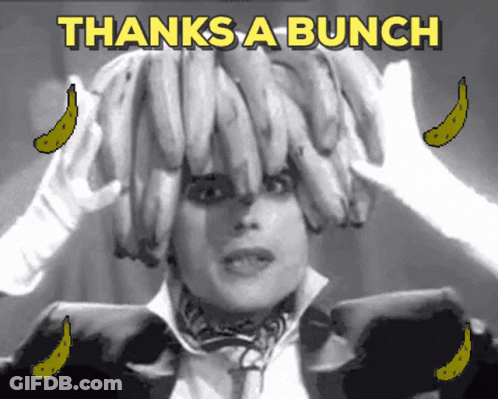 Woman Holding Bananas On Head GIF